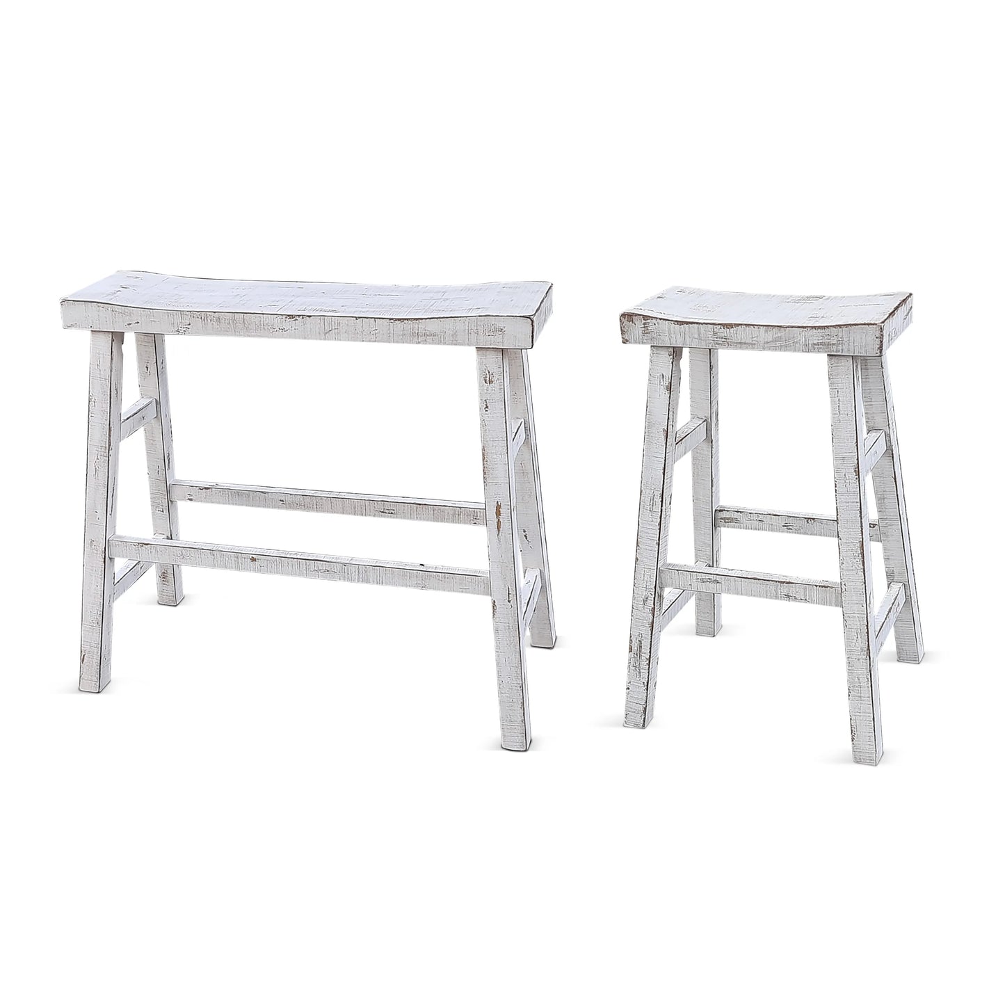 White Sand 30"H Saddle Seat Stool