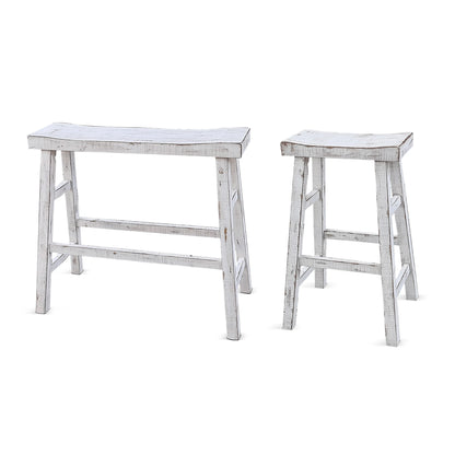 White Sand 30"H Saddle Seat Stool
