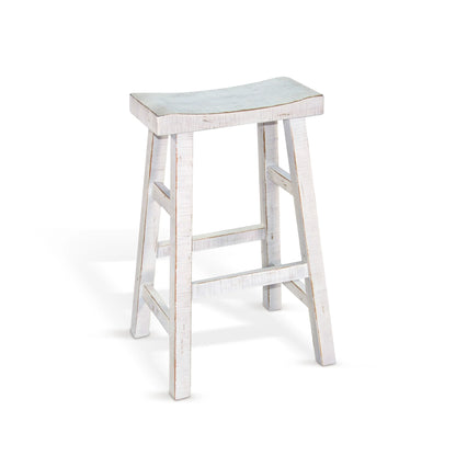 White Sand 30"H Saddle Seat Stool