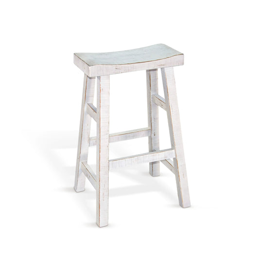 White Sand 30"H Saddle Seat Stool