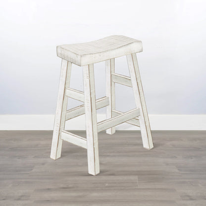 White Sand 30"H Saddle Seat Stool