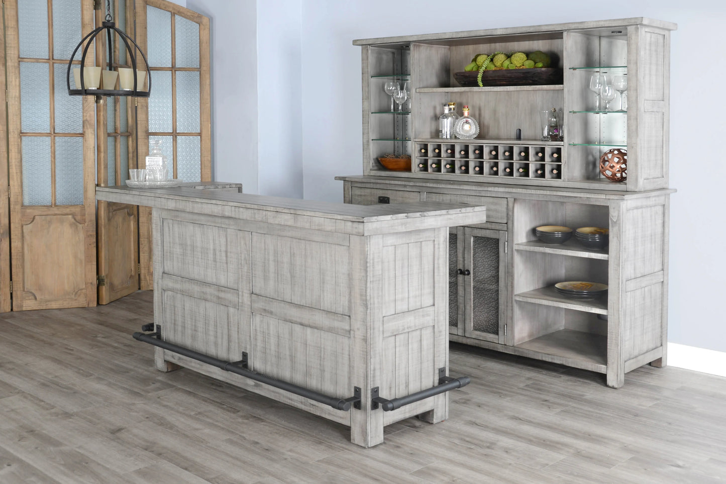 Alpine 80” Home Bar - Alpine Grey finish