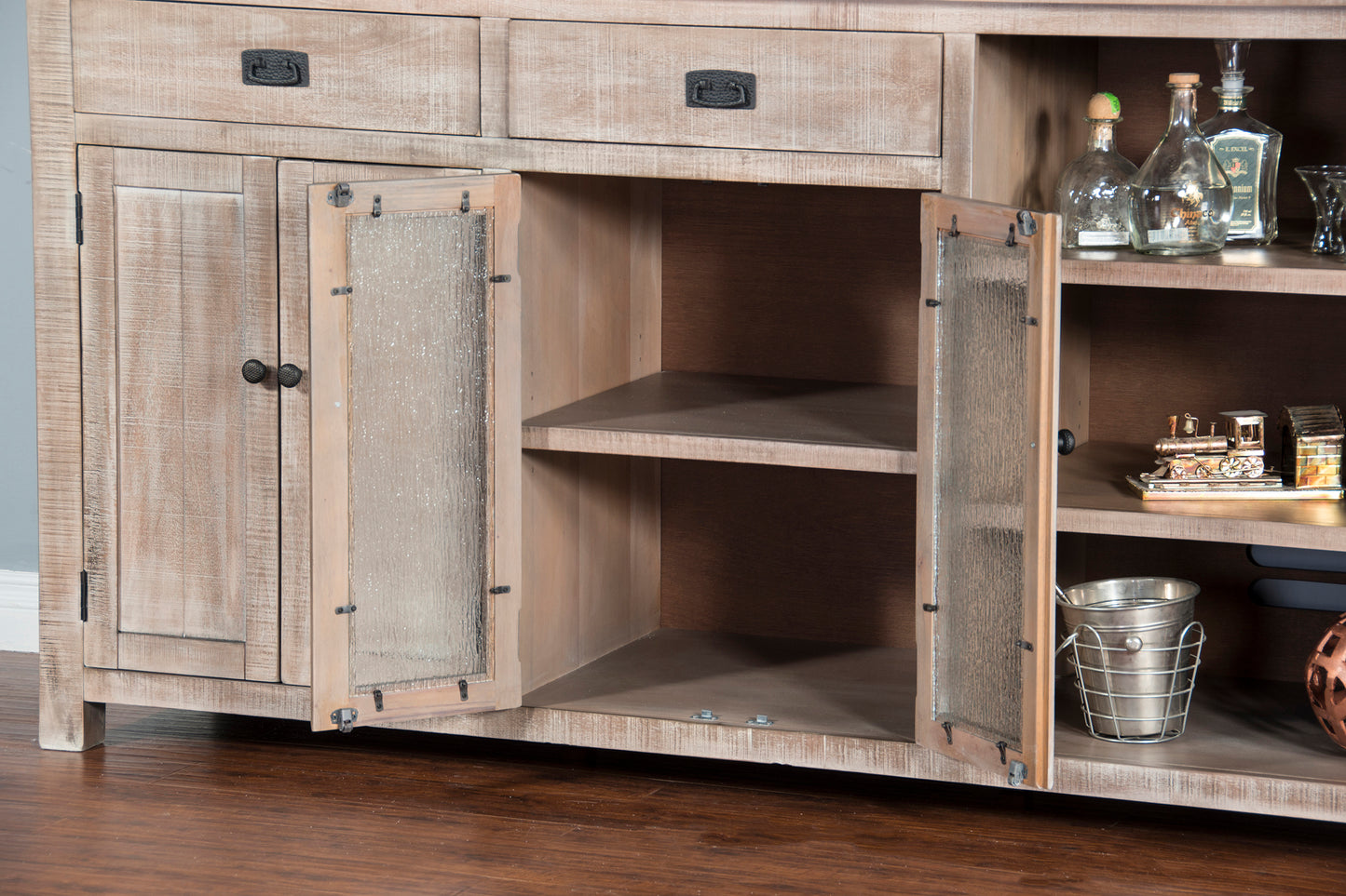 Pinehurst 80” Home Bar -  Mountain Smoke Finish