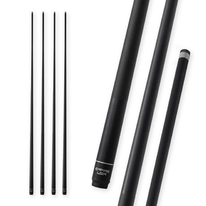 Empire USA - Set of 4 57" Fiberglass Graphite Composite Billiard Pool Cue Sticks (4 Black, Weight from 18oz,19oz, 20oz,21oz)