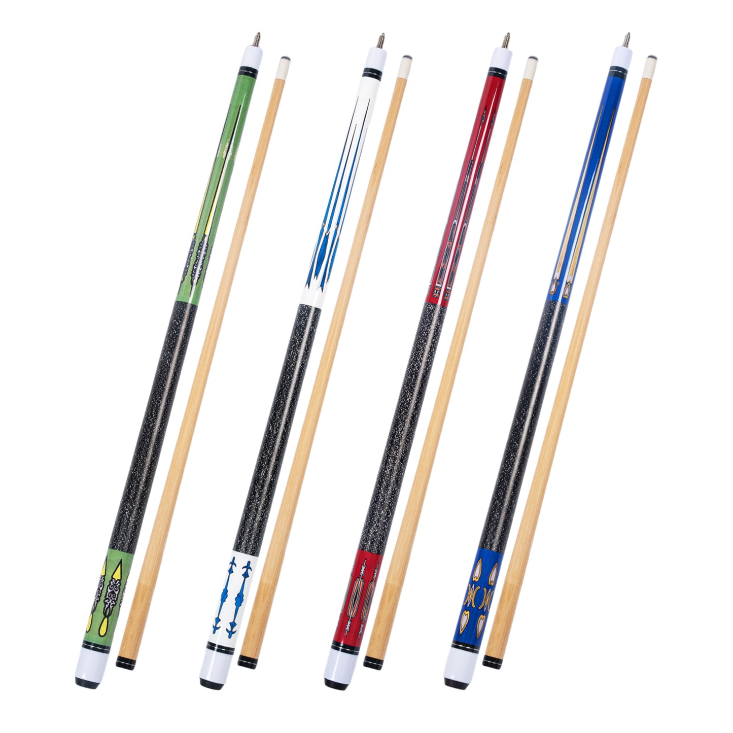 Empire USA - Classic Color Series 4-Piece 1/2 Pool Cue Set
