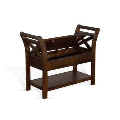 Accent Bench with Storage - Tobacco Leaf finish