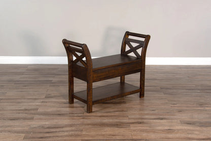 Accent Bench with Storage - Tobacco Leaf finish