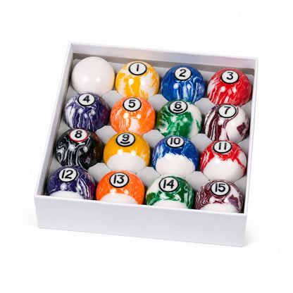 Empire USA   Color.Marble Billiard Ball Set, Colorful Striped Pattern