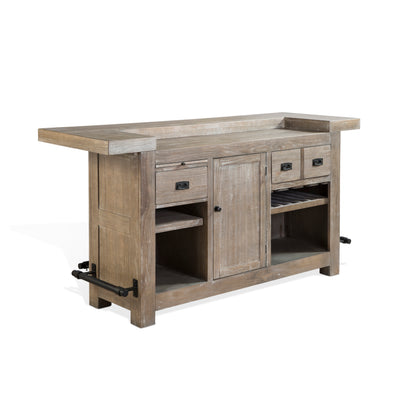 Pinehurst 80” Home Bar -  Mountain Smoke Finish