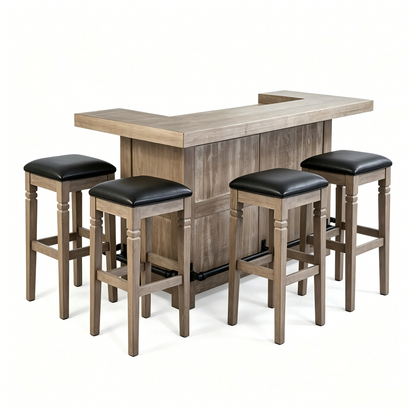 Pinehurst 80” Home Bar -  Mountain Smoke Finish