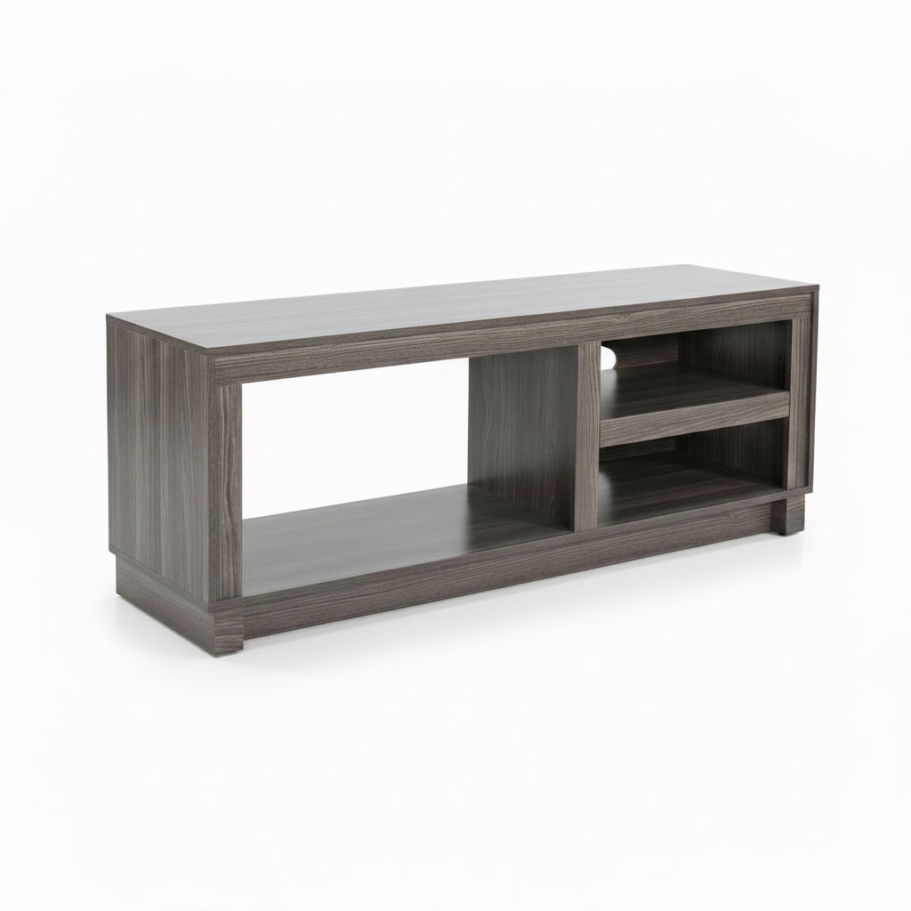 3501GWM Media Console Rustic TV Stand Gary/Brown  (56-inch, Not Contain Fireplace, W/28'' Fireplace Option 2001B-28W&C)