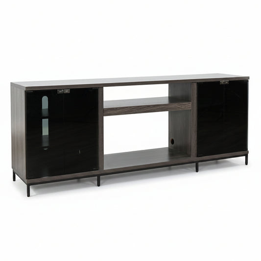 3502GOM Media Console Rustic TV Stand  Grey Walnut  (70-inch, Not Contain Fireplace, W/28'' Fireplace Option 2001B-28W&C)