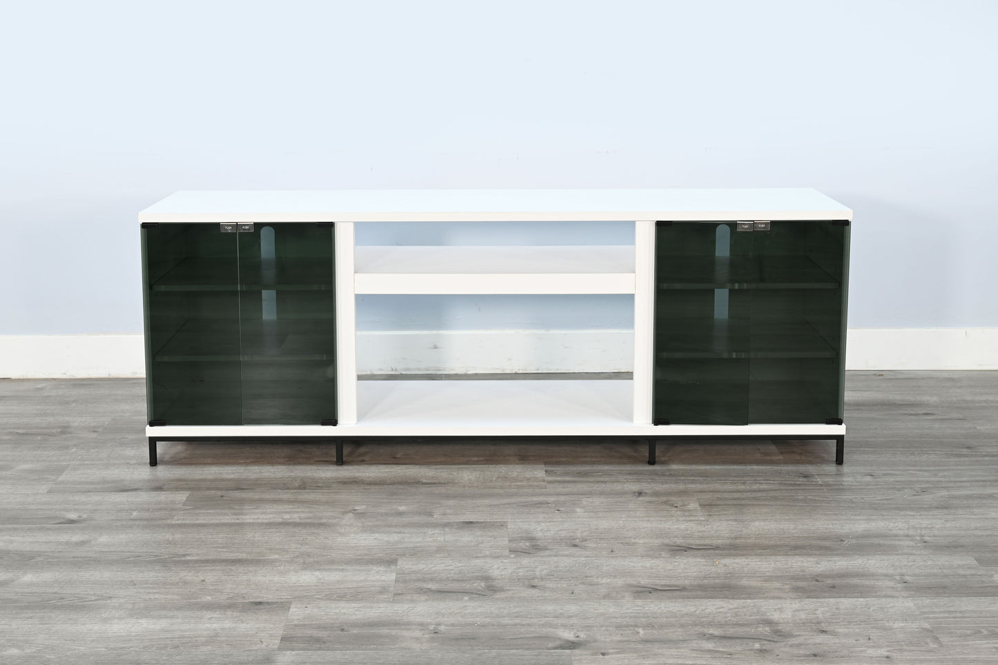 3502WOM Media Console Rustic TV Stand White (70-inch, Not Contain Fireplace, W/28'' Fireplace Option 2001B-28W&C)