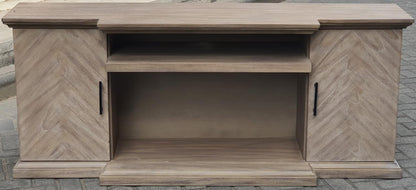3686WE Media Console Rustic TV Stand Brown  (66-inch, optional Fireplace ,for 36''fireplace option 2001B-36P )