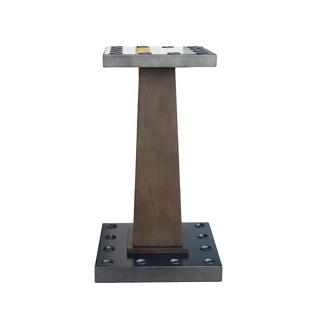 Voxwood Floor Rack - Holds 12 Cues - Grey Walnut & Gunmetal