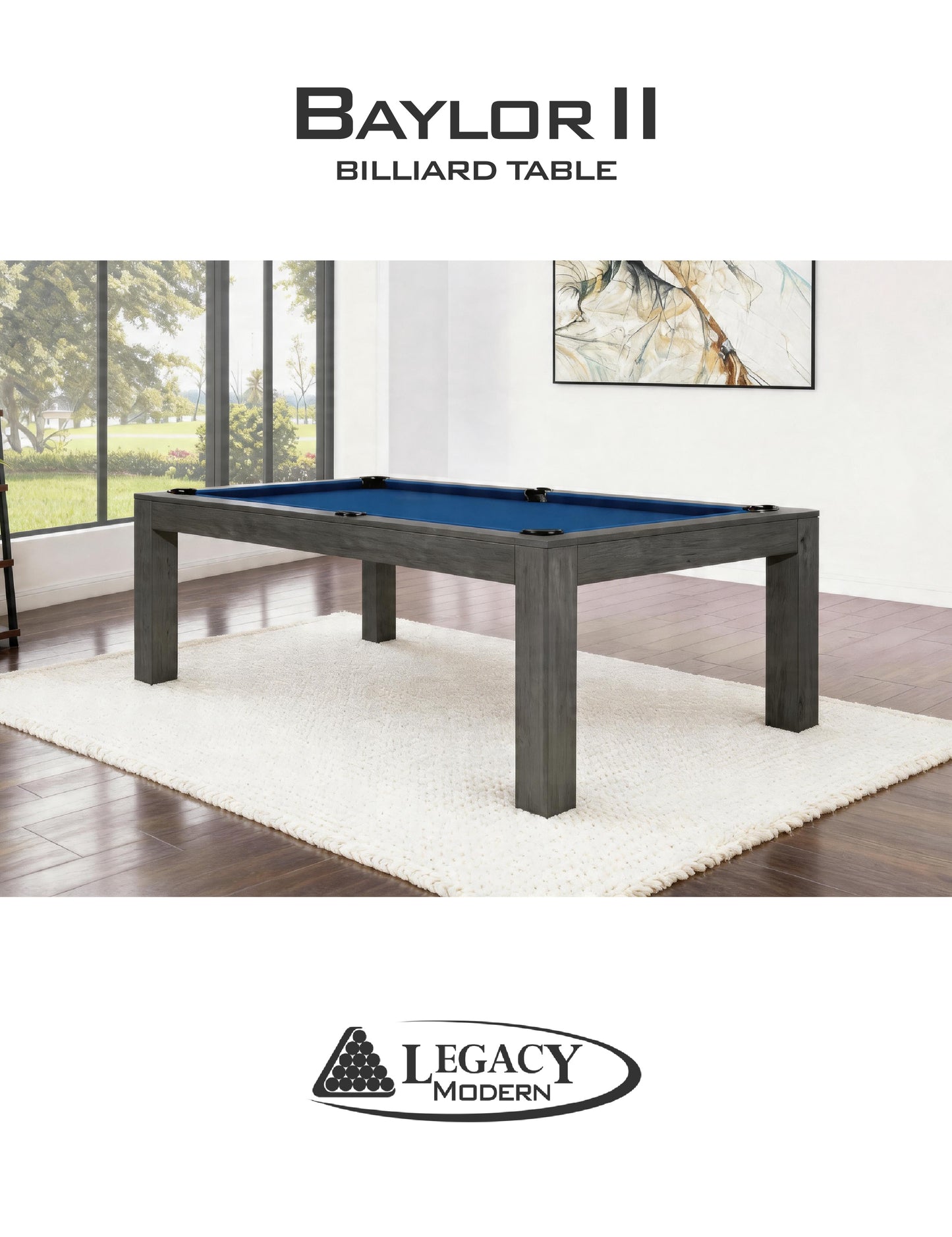 Baylor Ⅱ Slate Pool Table - Shade Finish