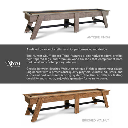 Hunter Shuffleboard Table - Antique Finish