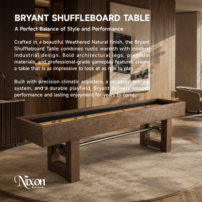 Bryant Shuffleboard Table - Weathered Natural Finish