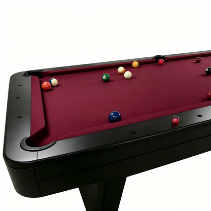 Graphite Slate Pool Table - Raven Black Finish