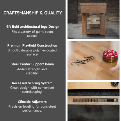 Bryant Shuffleboard Table - Weathered Natural Finish