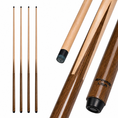 Empire USA - 57" One-Piece Pool Cue Set 4Pcs 18/19/20/21oz, Peltogyne/Walnut & Maple Shaft, 13mm Tip with Carbon Fiber Ferrule