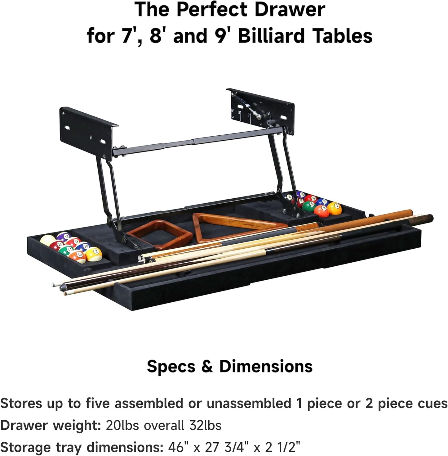 Legacy - The Perfect Drawer for 7', 8' and 9' Billiard Tables