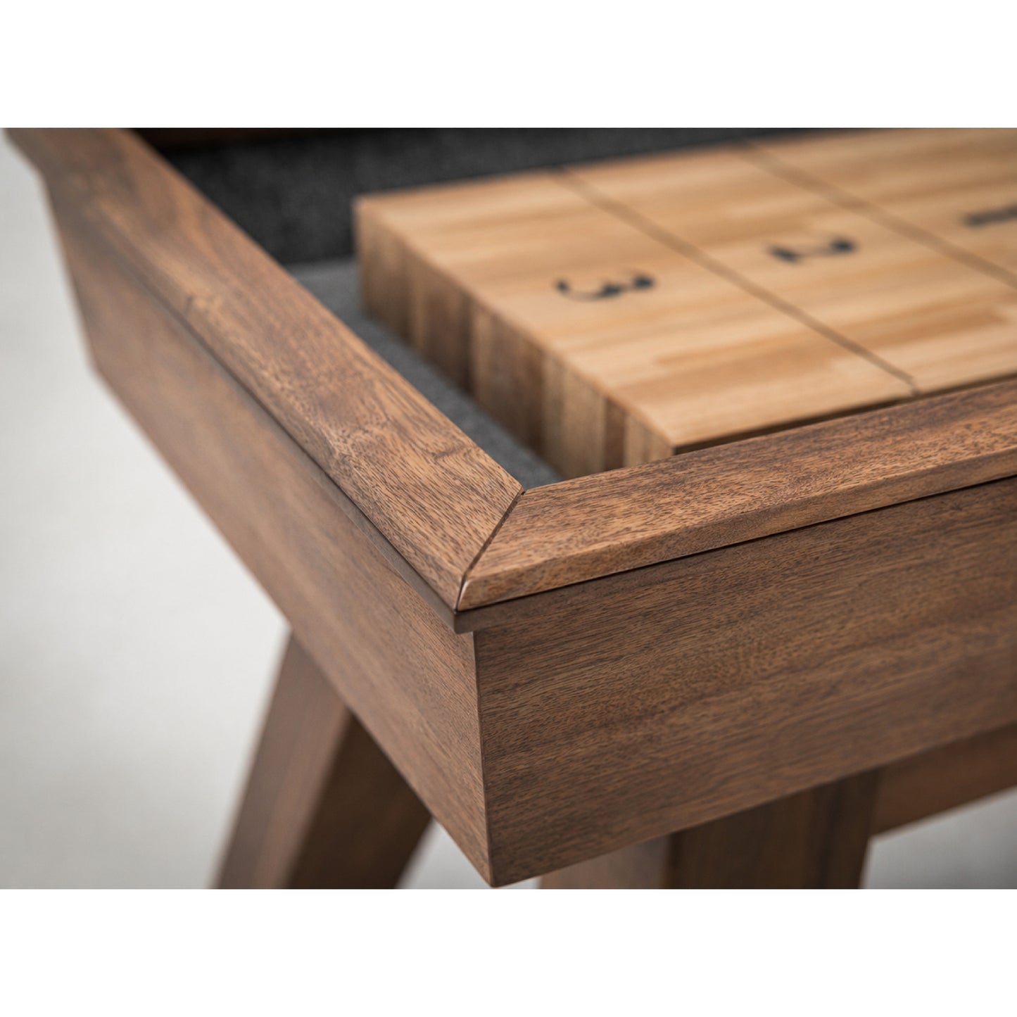 Desyn Shuffleboard Table - Grey Walnut Finish