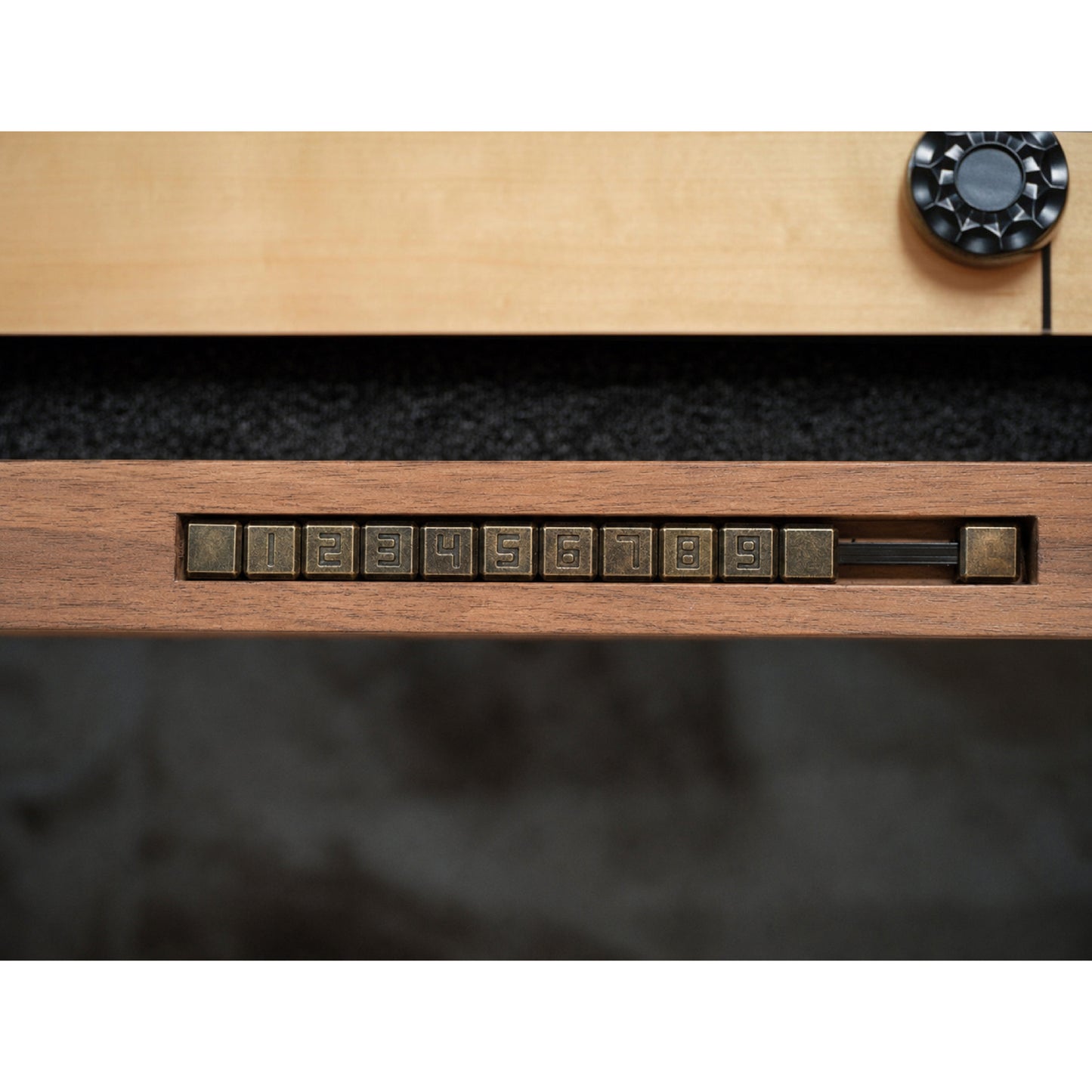 Desyn Shuffleboard Table - Grey Walnut Finish