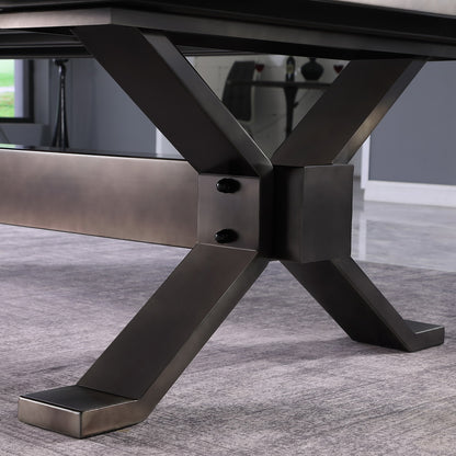 Axton Steel Pool Table - Gunmetal Grey,Black Onyx Finish