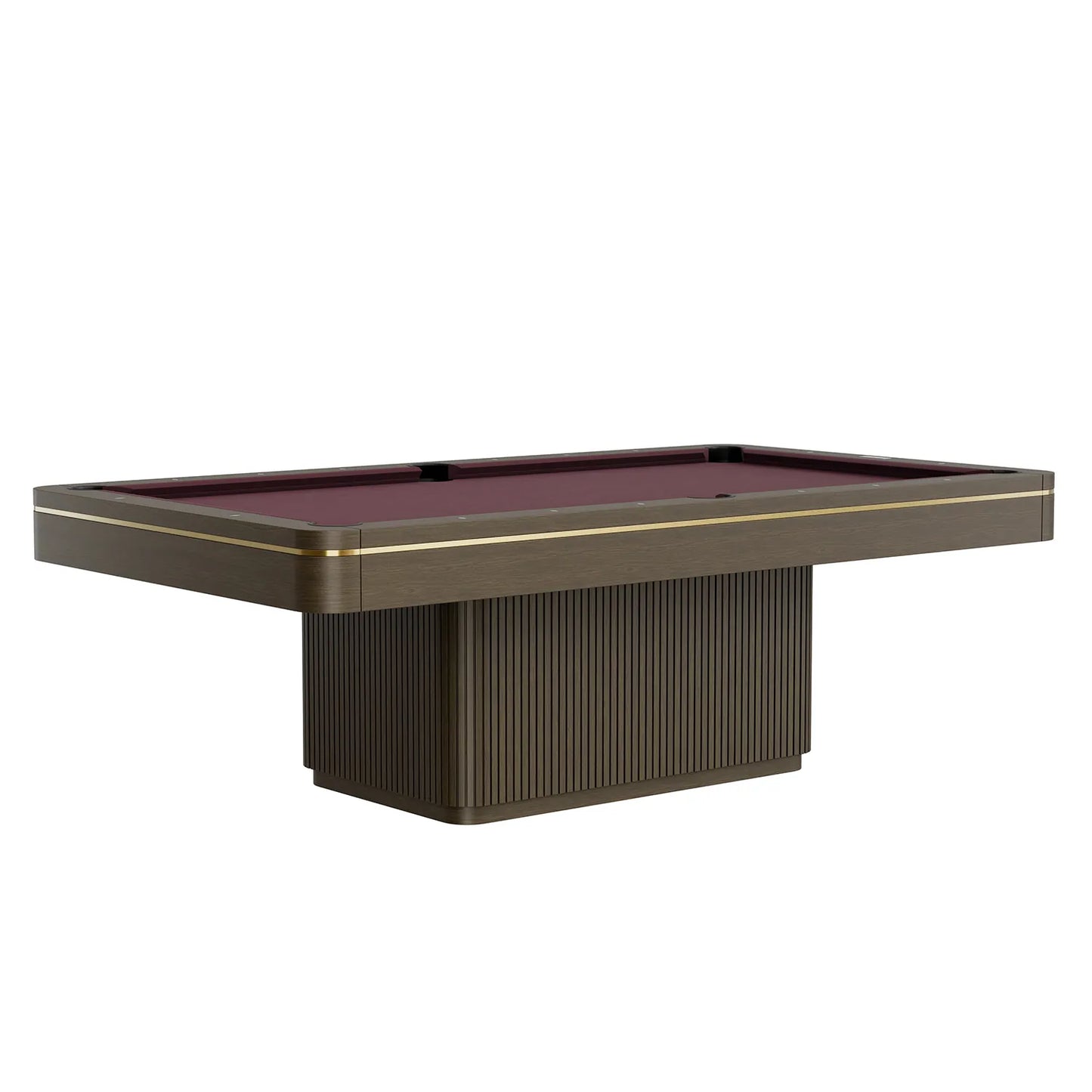 Dali Wood Pool Table - Shadow Greige / Brushed Brass Finish