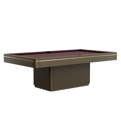 Dali Wood Pool Table - Shadow Greige / Brushed Brass Finish