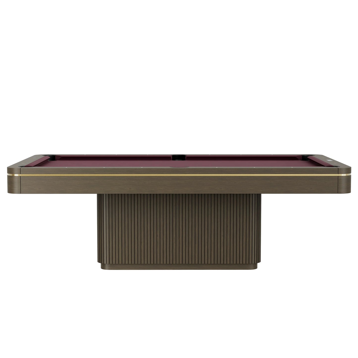 Dali Wood Pool Table - Shadow Greige / Brushed Brass Finish