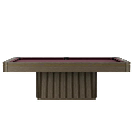 Dali Wood Pool Table - Shadow Greige / Brushed Brass Finish