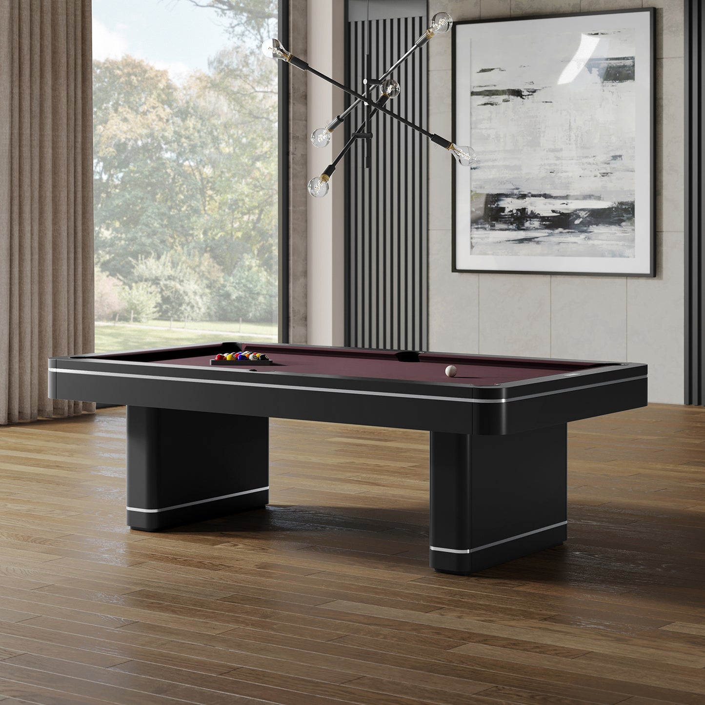 Deco Wood Pool Table - Black Finish