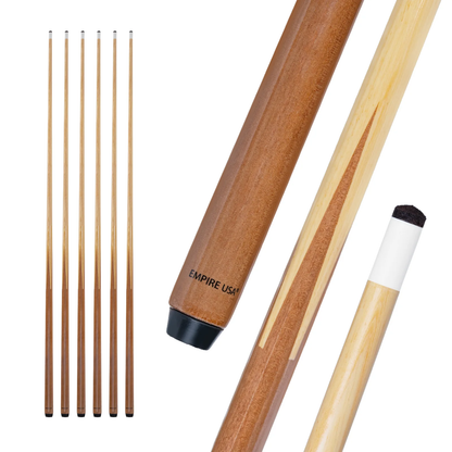 Empire USA 57" 4-Prong House & Bar Billiard Pool Cue Stick (Set of 6)