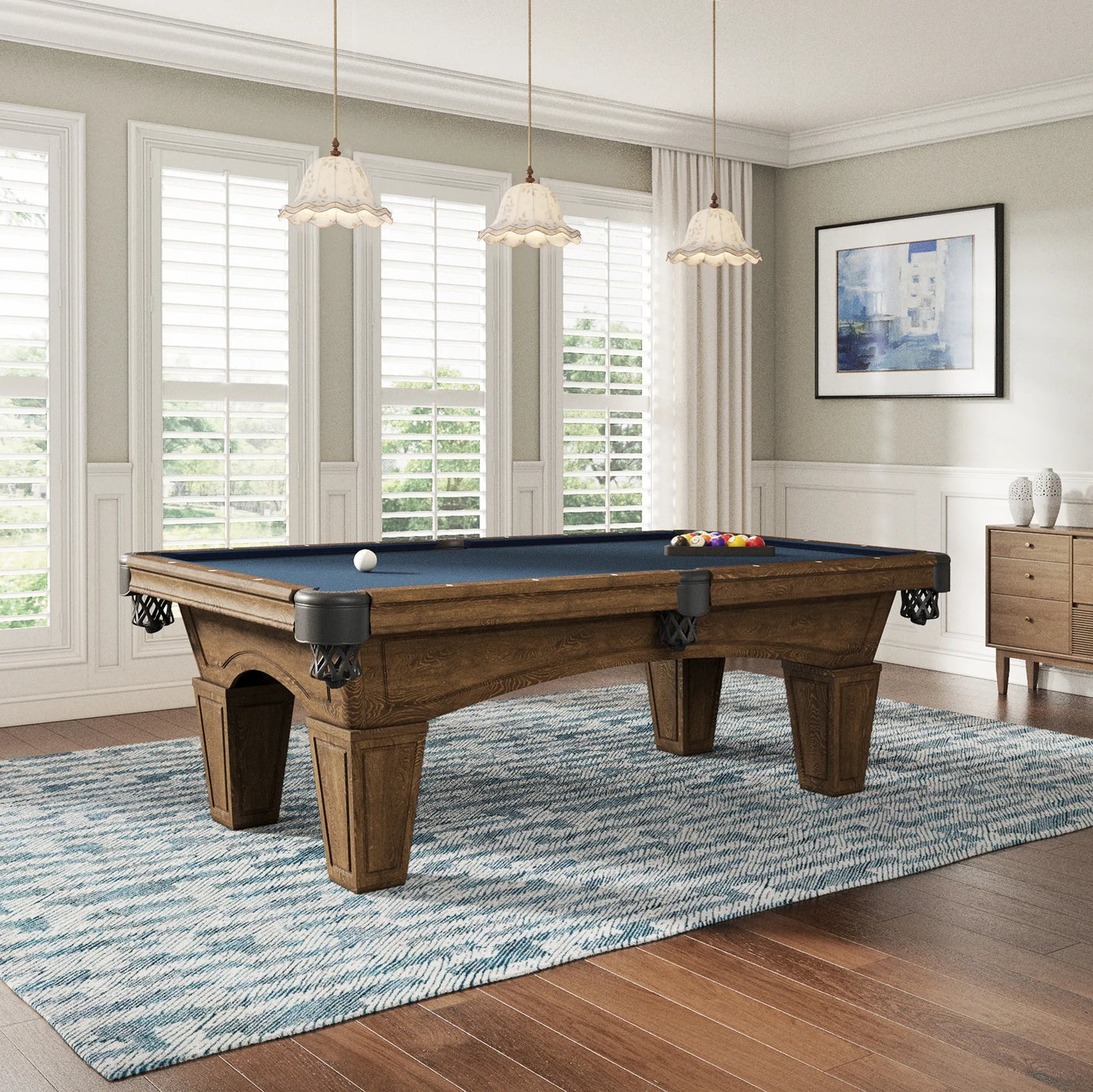 Hollister Wood Pool Table - Riverbank Finish