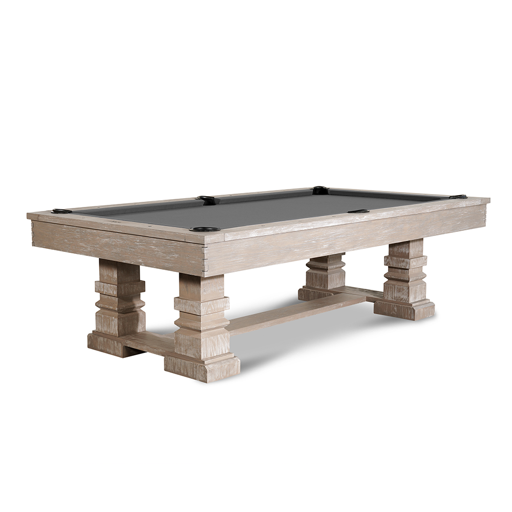 Huck Slate Pool Table - Gray White Oak Finish