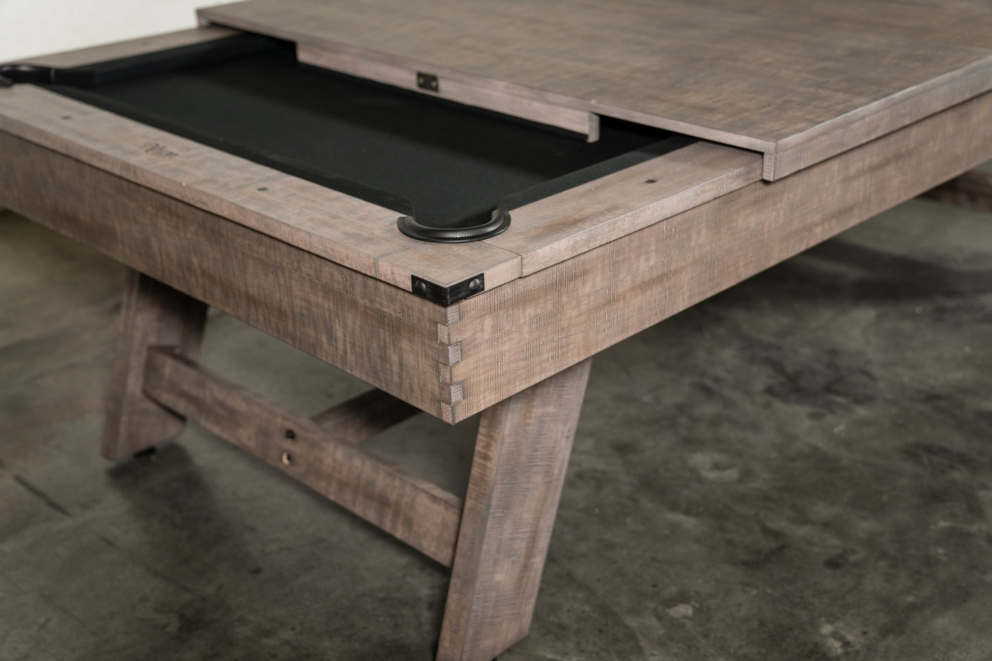Hunter Slate Pool Table - Wood Leg - Antique Finish