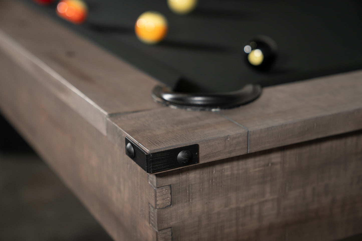 Hunter Slate Pool Table - Wood Leg - Antique Finish