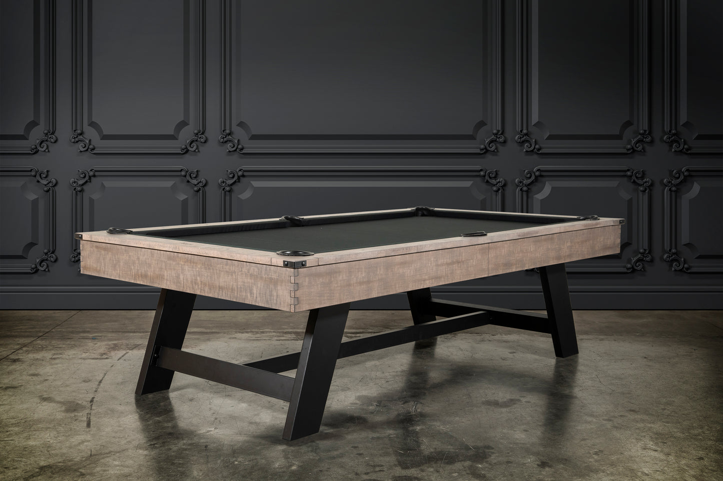 Hunter Slate Pool Table - Metal Leg - Antique Finish