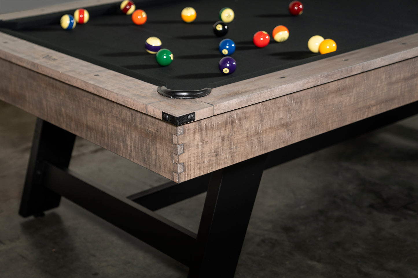 Hunter Slate Pool Table - Metal Leg - Antique Finish