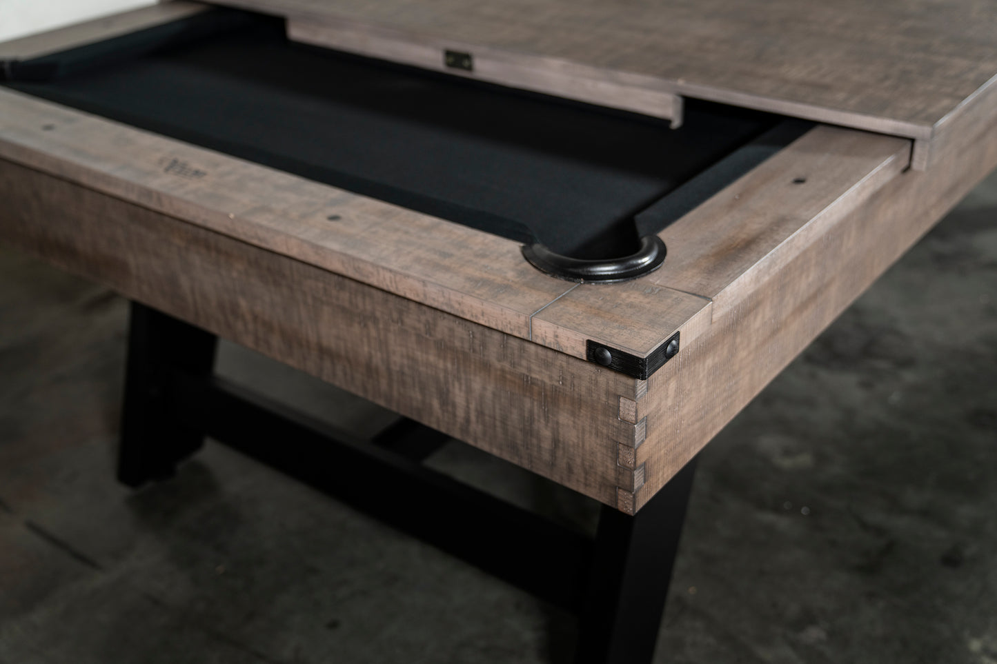 Hunter Slate Pool Table - Metal Leg - Antique Finish