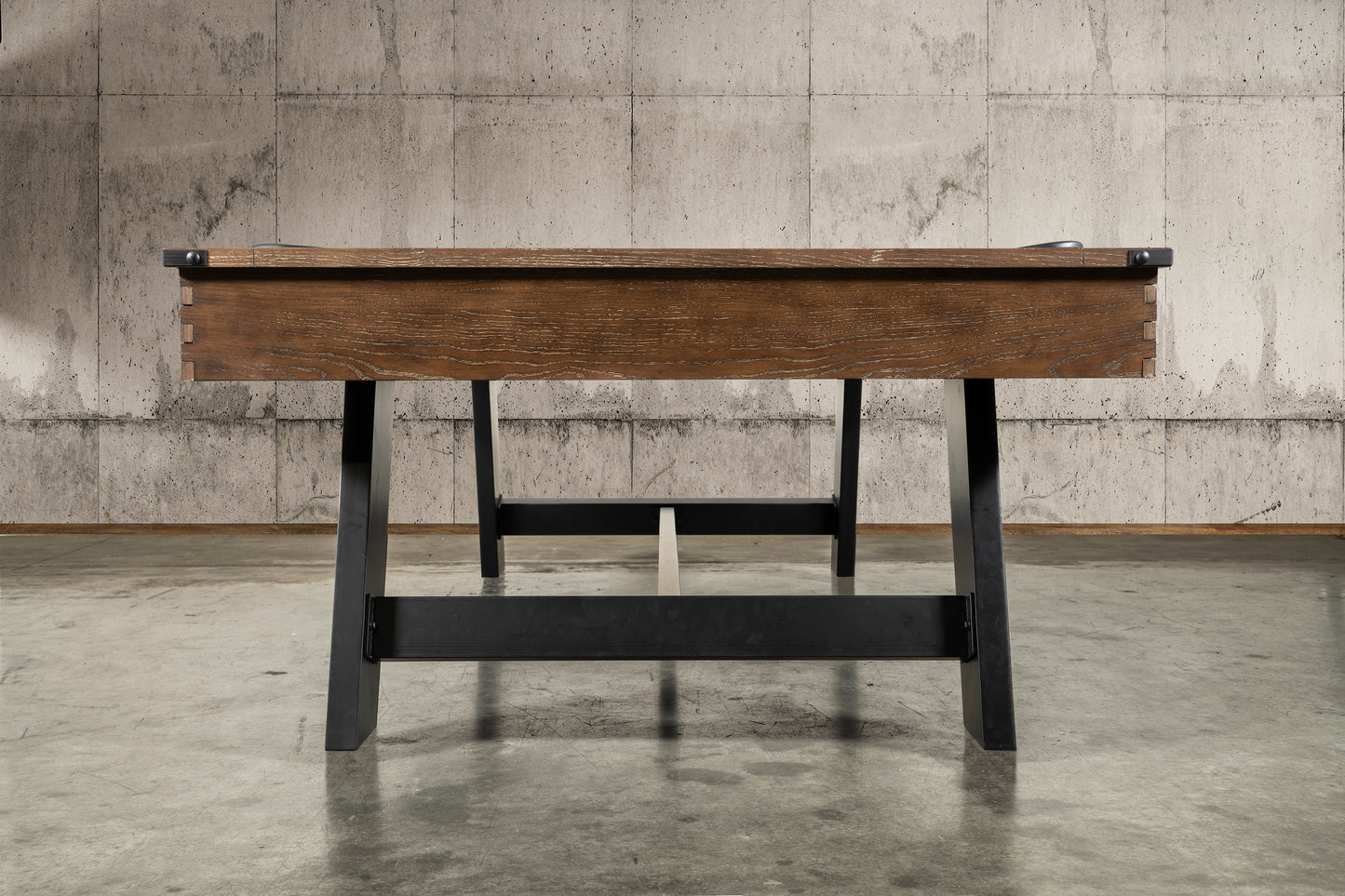 Hunter Slate Pool Table - Metal Leg - Brushed Walnut