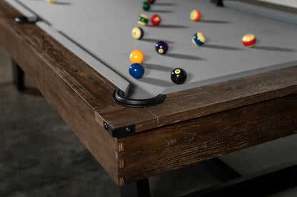 Hunter Slate Pool Table - Metal Leg - Brushed Walnut