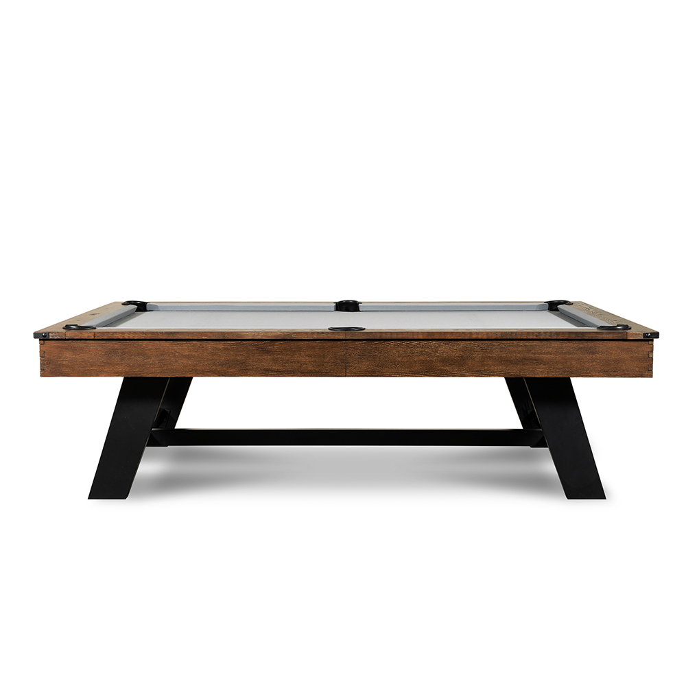Hunter Slate Pool Table - Metal Leg - Brushed Walnut