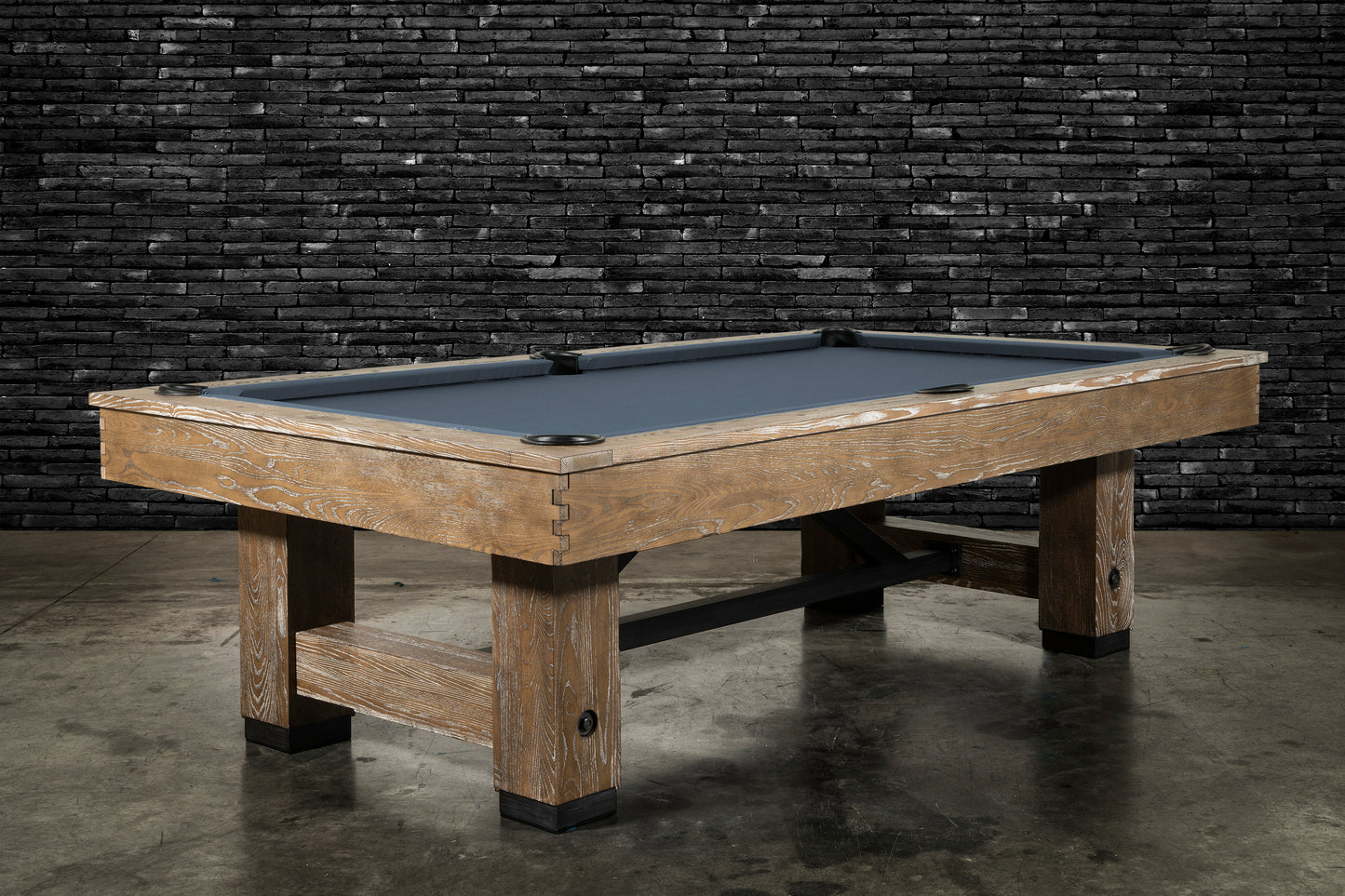Cimarron Slate Pool Table - Smoke Grey wash Finish
