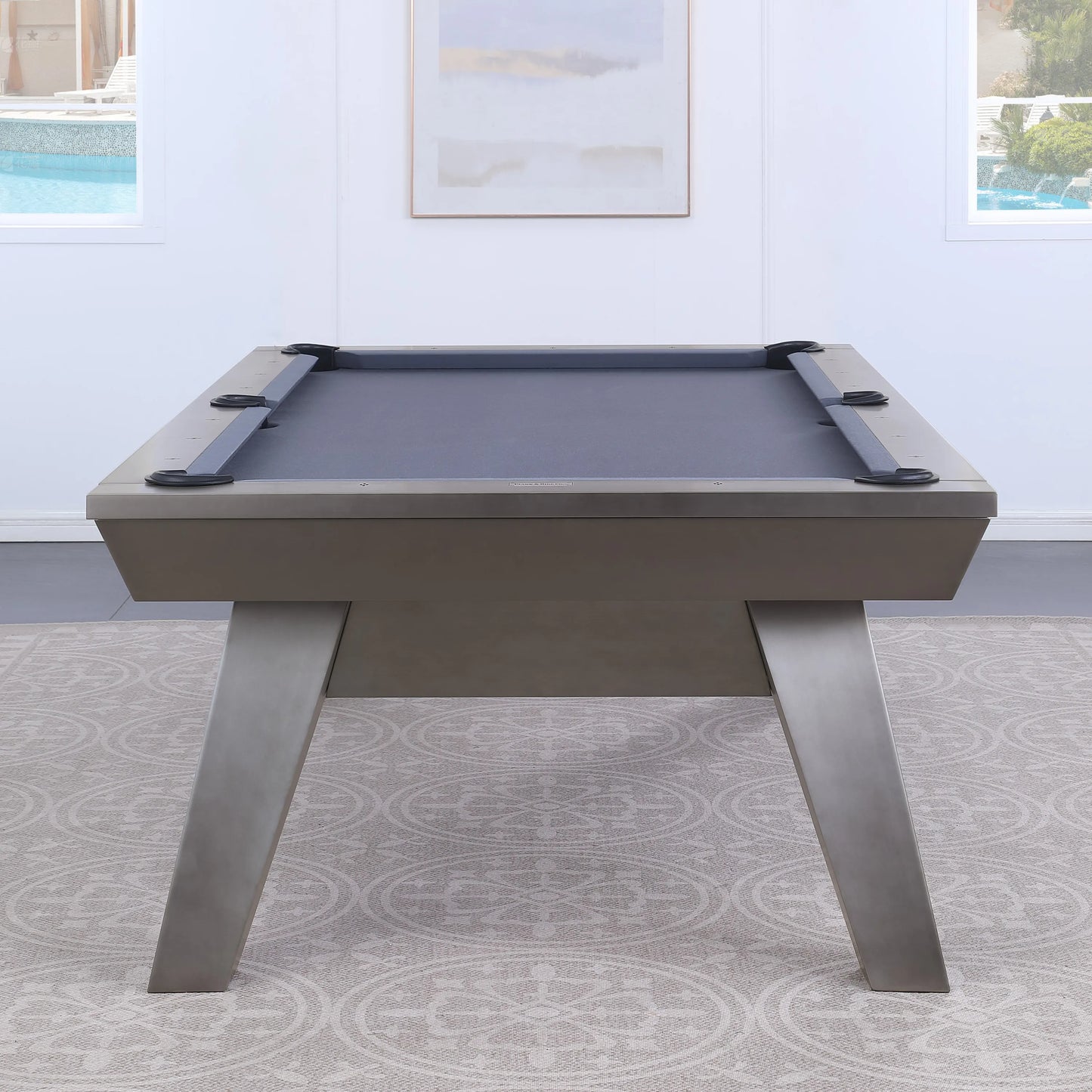 Lennox Steel Pool Table - Gunmetal Grey Finish