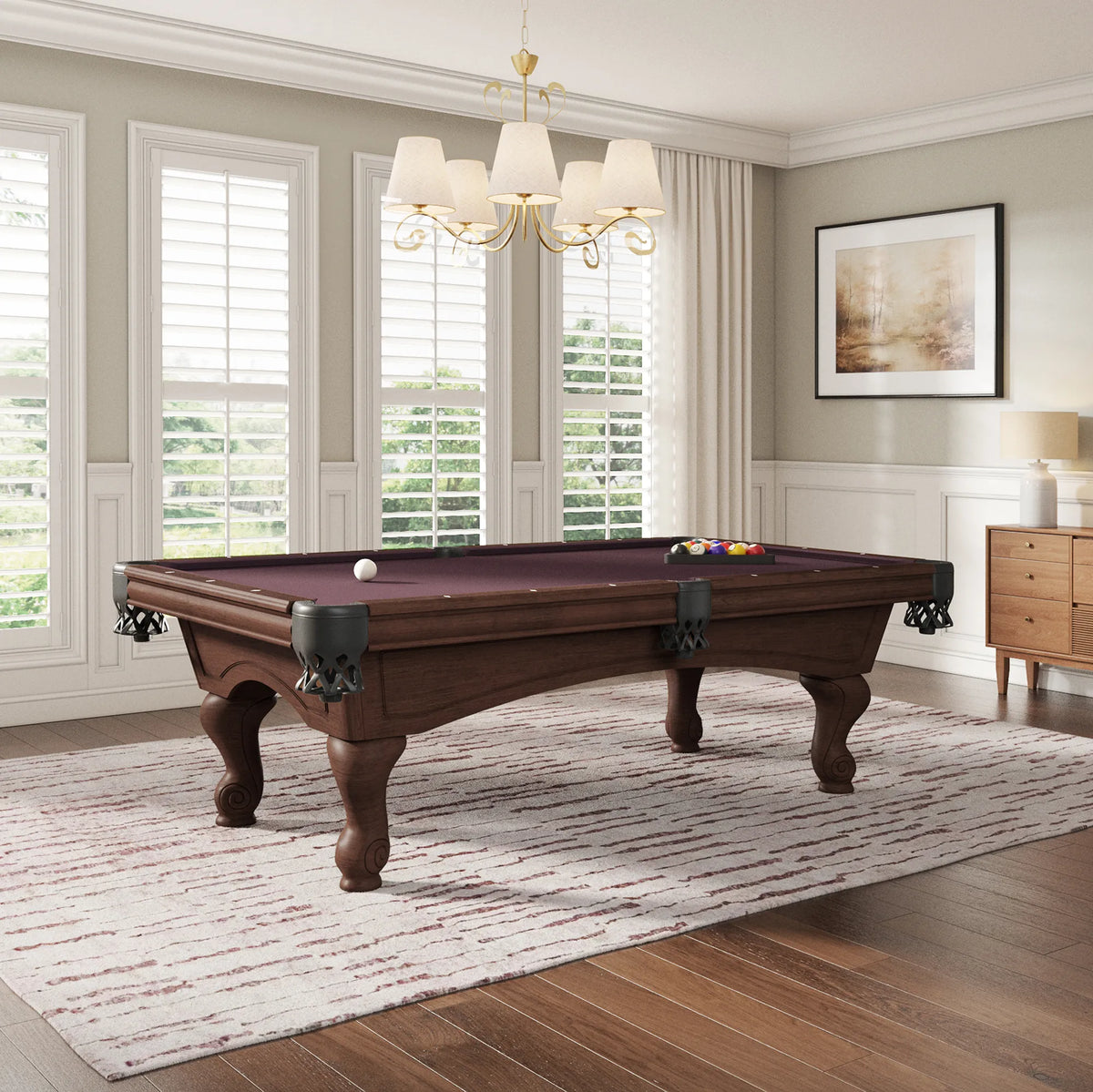 Merced's Pool Table Madaris Wood Pool Table - Sierra Finish – Empire USA