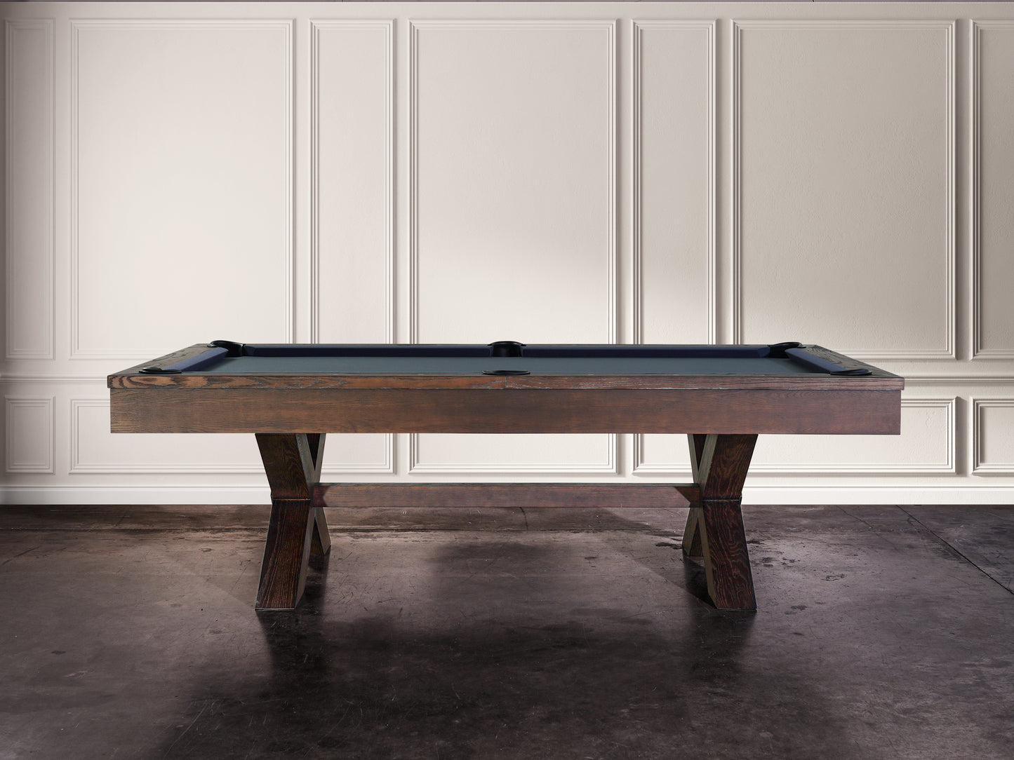 Manhattan Slate Pool Table - Brownwash Finish