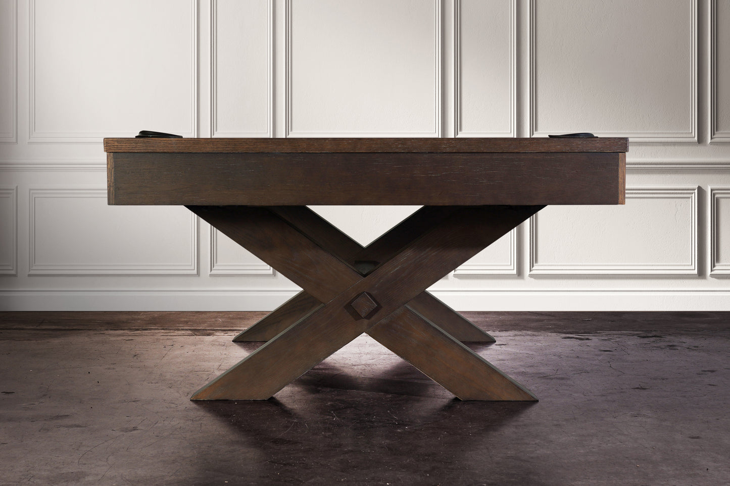 Manhattan Slate Pool Table - Brownwash Finish